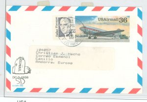 US UXC24 Uprated usage to Andorra Europe; Scott cv for postally used is listed in Italics.