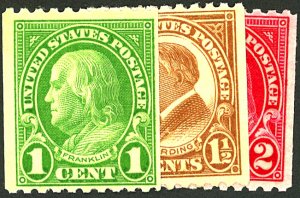 U.S. #604-606 MINT/MIXED CONDITION