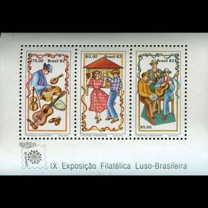 BRAZIL 1982 - Scott# 1822a S/S Stamp Ehib. NH