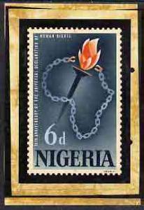 Nigeria 1963 Human Rights - original hand-painted artwork...