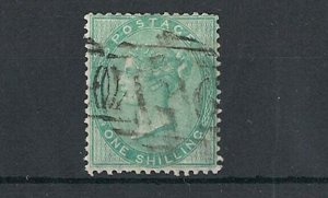 Gibraltar 1856 1s pale green sg73 fine used neat A26 (Gibraltar) numeral,