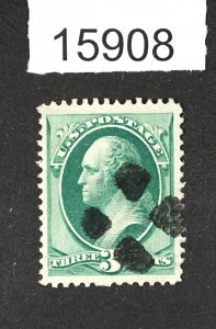 MOMEN: US STAMPS # 136 SPLIT GRILL VF/XF JUMBO USED LOT #15908