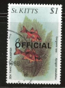 St Kitts Scott o37 used 1984 Official stamps CV$2