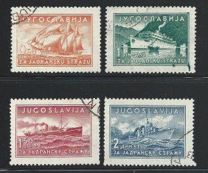 1939 YUGOSLAVIA - Michel b. 385I / 388I - Unified n . 349/352 USED