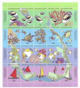 Cocos Island 289-92  1994   sheet of  29   VF  NH