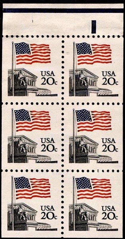SC#BK139 20¢ Flag Over Supreme Court Booklet (1981) MNH