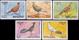 Bhutan 1968 Sc 92, 92a-i Birds Pheasants CV$8.10