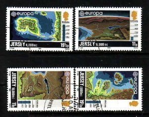 Jersey-Sc#285-8- id8-used set-Europa-Maps-1982-