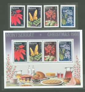 Montserrat #632-35a Mint (NH) Single (Complete Set) (Flowers)