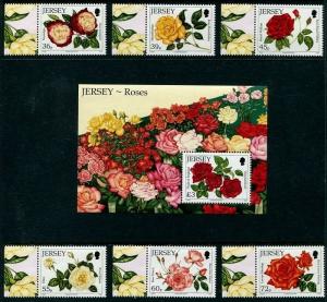 Jersey 1449-1455, MNH, Flowers Roses. x7697