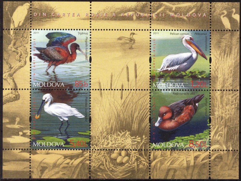 Moldova 2011 Fauna of Moldova Birds S/S MNH**