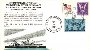 1942 USS Northampton 40th Anniversary of Sinking – USCS Forester Cachet
