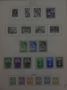 MALTA : A Beautiful & Fresh all Mint collection on album pages. SG Catalog £1831