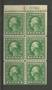 #405a Washington booklet pane Mint Hinged #5768