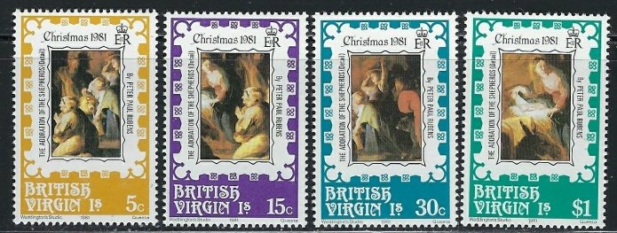British Virgin Is 417-20 MNH 1981 Christms (an5994)