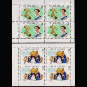 FALKLAND IS. 1977 - Scott# 255a-6a QEII Reign BP 11-33p NH