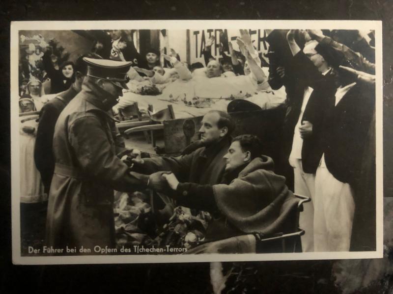 1938 Sudetenland Germany Picture Postcard Cover Fuhrer with the Victims