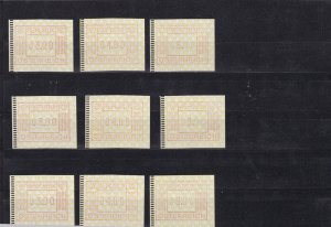 austria atm  automatic vending stamps labels  ref 13320