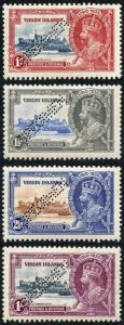 Virgin Islands SG103s/6s 1935 Silver Jubilee Perf Specimen Set M/M