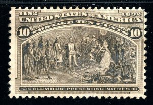 USAstamps Unused FVF US 1893 Columbian Expo Precenting Natives Scott 237 NG HR