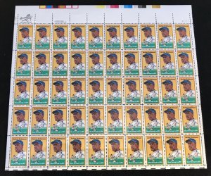 US 2016 Jackie Robinson Complete Set of 4 Matched Plate Numbers NH Sheets