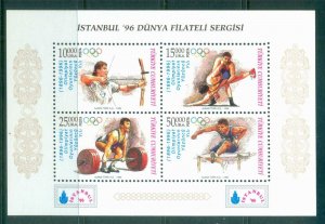 Turkey 1996 World Stamp Day, Sport MS MUH