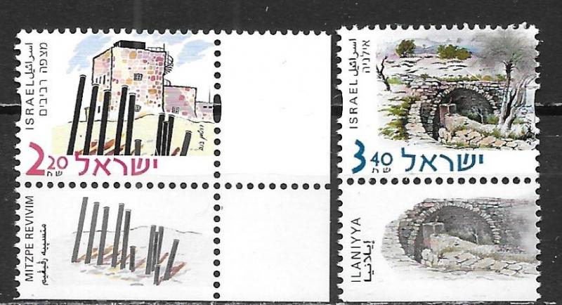 Israel 1427-28 Historic Sites Tab set MNH