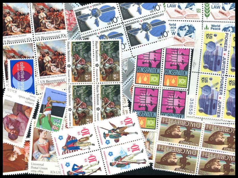 U.S. DISCOUNT POSTAGE LOT OF 100 10¢ STAMPS, FACE $10.00 SELLING FOR $7 