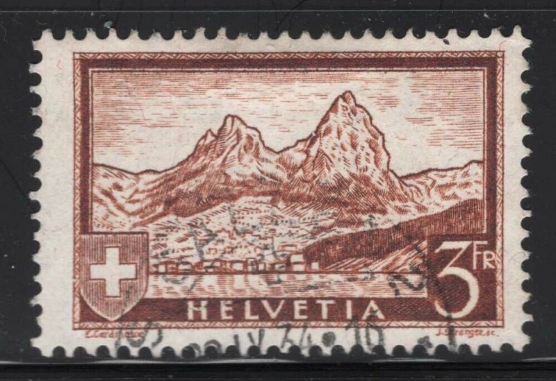 Switzerland 1931 3F Orange Brown Mythen Sc# 209 used