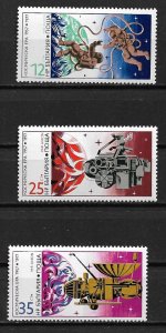 1977 Bulgaria C130-2 Space Era 20th year MNH C/S of 3.