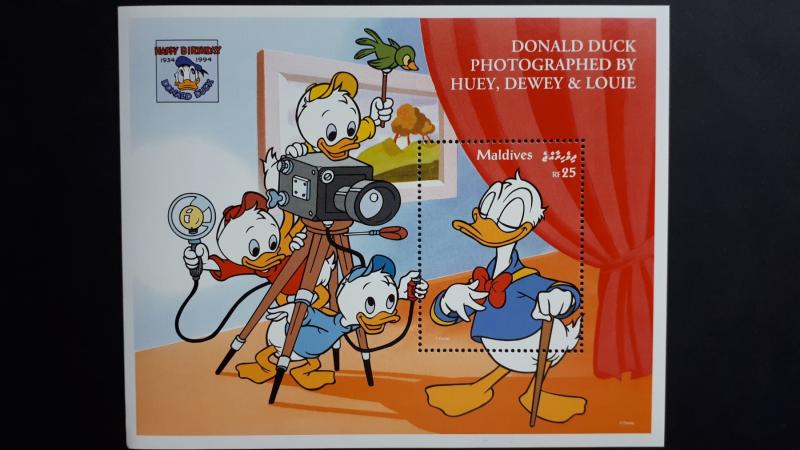 Disney - Maldives 1995. ** MNH Block/4