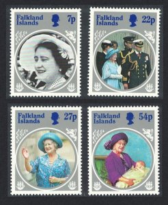 Falkland Is. Life and Times of Queen Mother 4v 1985 MNH SC#420-423 SG#505-508