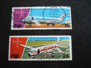 Stamps - Fiji - Scott# 368-369 - Used Part Set of 2 Stamps