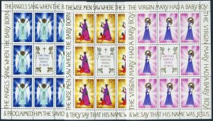 Nevis 118-120 sheets,MNH.Michel 43-45 klb. Christmas 1980.Heralding Angel,Kings,