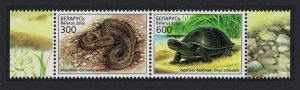 Belarus Turtle Snake Reptiles pair T1 2003 MNH SC#463a SG#538-539 MI#481-482