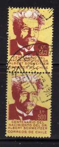 Chile 458 Pair Set U Albert Schweitzer (A)