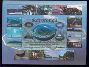 COOK ISLANDS Rarotonga #1381a Mint, NH Sheet of 15 - Landscape & Environment -28 