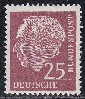 Germany # 711, President Heuss, Mint Hinged