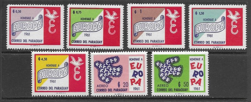 Paraguay 623-9 Europa  MNH cpl. set vf. 2022 CV $ 48.20