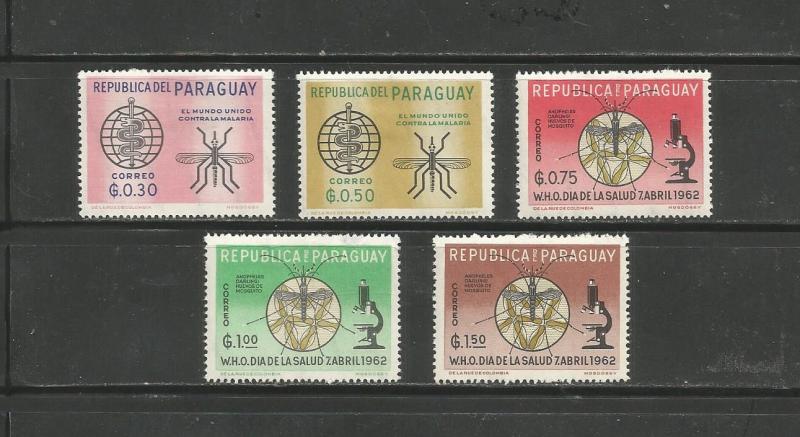 #674 - #678 Malaria Eradication Emblem and Mosquito Partial Set MH