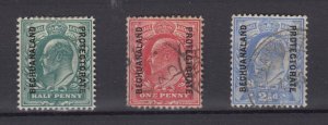 British Bechuanaland KEVII Set Of 3 To 2 1/2d SG66/69 MH/FU BP6799