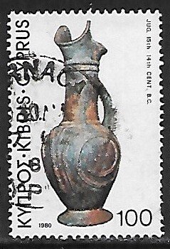 Cyprus # 544 - Clay Jug - used.....{ZW9}