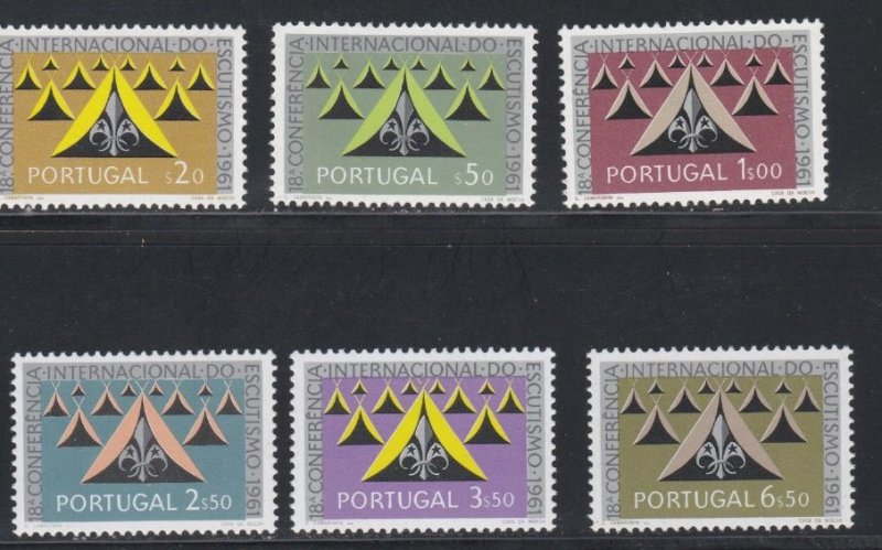 Portugal # 885-890, Scouting 50th Anniversary, Mint LH.1/3 Cat.