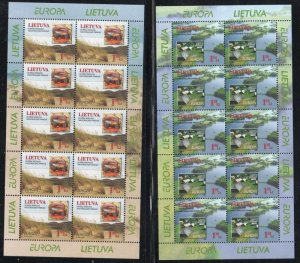 Lithuania Sc 628-629 1999  Europa stamp set in sheets mint NH