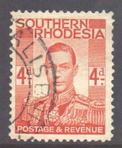 Southern Rhodesia Scott 45 - SG43, 1937 George VI 4d used