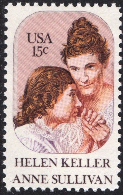 SC#1824 15¢ H. Keller/A. Sullivan Single (1980) MNH