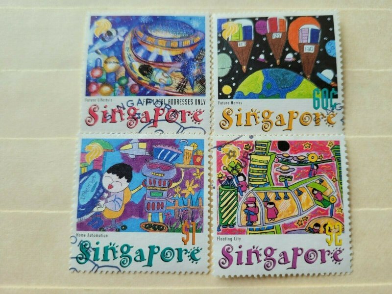 SINGAPORE 2000 STAMP EXHIBITION - STAMPS 2000 IN FINE CTO  CONDITION