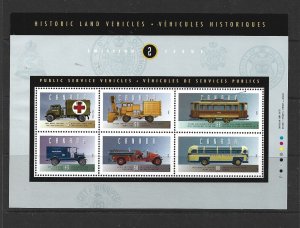 CANADA - 1994 PUBLIC SERVICE VEHICLES SOUVENIR SHEET - SCOTT 1527 - MNH