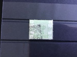 Great Britain 1883 SG194  6d dull green cat 230 used stamp R30042