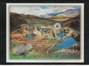LESOTHO Sc 351-56 NH issue of 1982 - SET+S/S - ANIMALS 